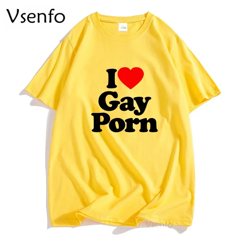 Maglietta ROSSERJR My Choice - Cotone Con Stampa Gay Love - Uomo E Uomo - Maniche Corte - Vestibilità Comoda