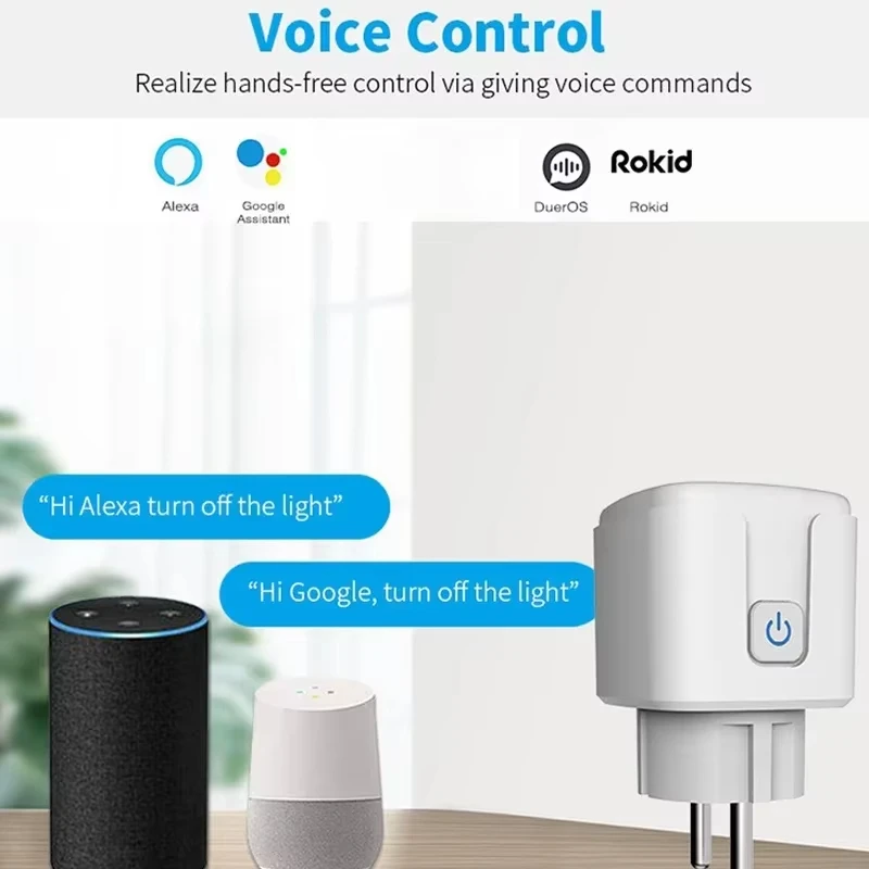 EU 16A/20A With Power Monitor Smart Plug WiFi Socket Timing Function  Works With Tuya Smart Life APP Control Alexa Google Home — view 5