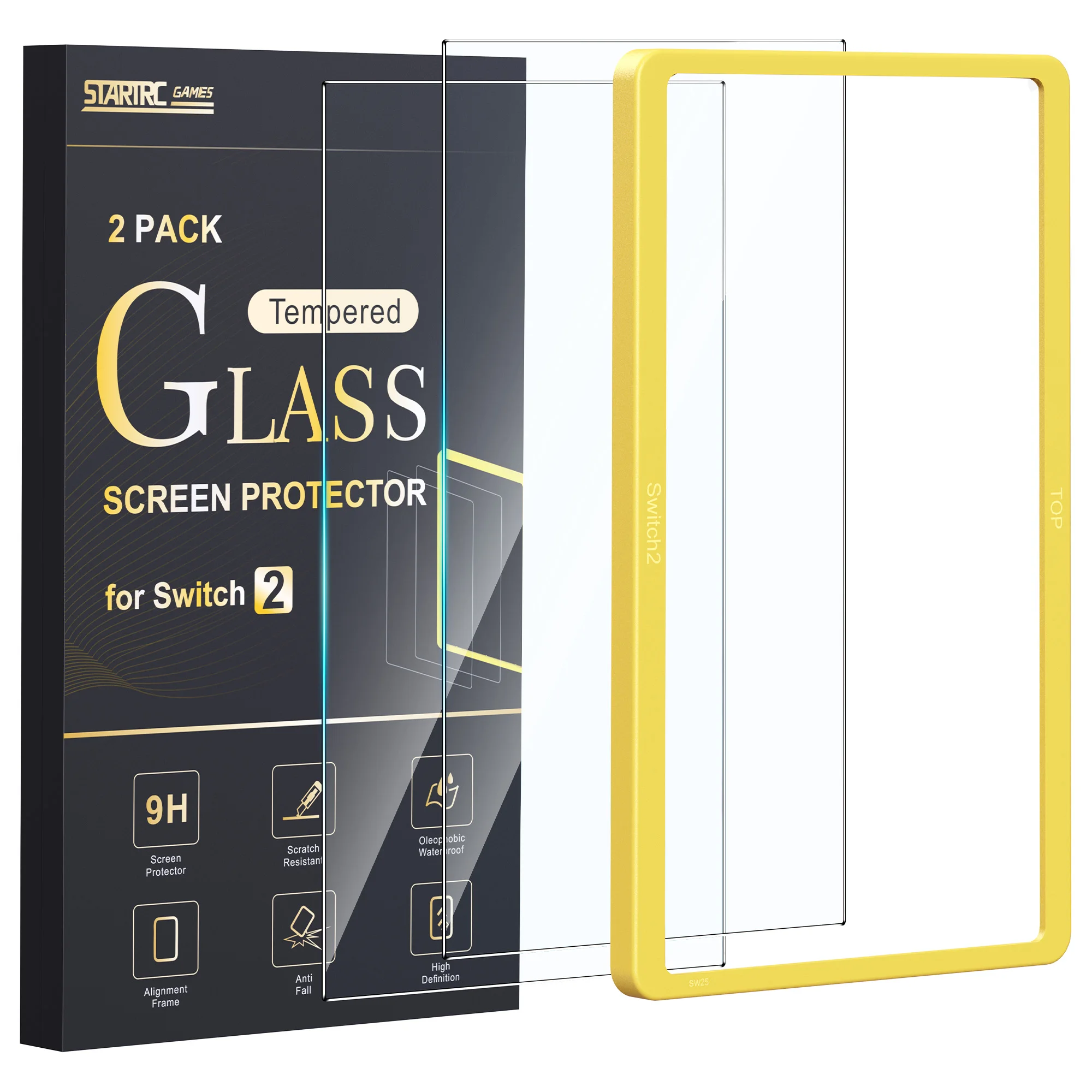 Premium HD Clear Screen Protector 2-Pack with Easy Alignment Frame - Anti-Scratch Shield