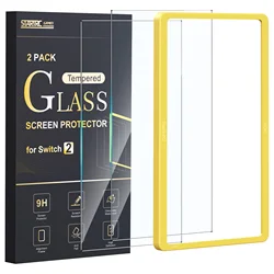 Premium HD Clear Screen Protector 2 - Pack with Easy Alignment Frame - Anti - Scratch Shield (2 Pack)