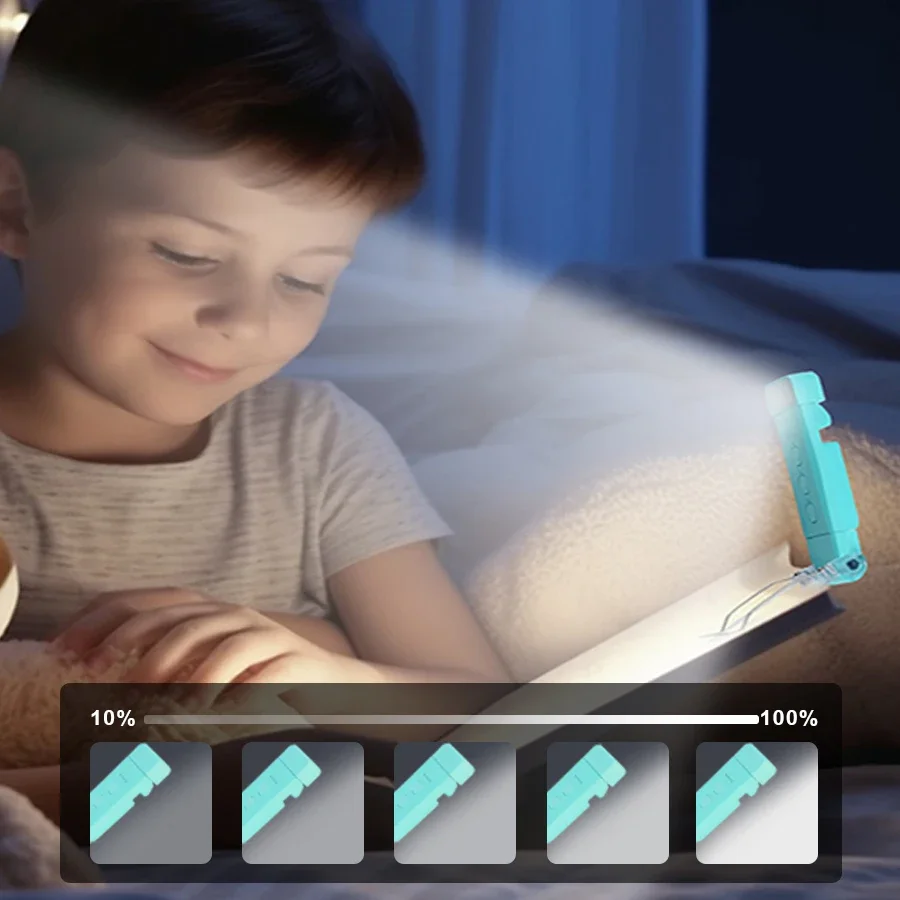 Clip-on Bookmark Book Light With Timer USB Rechargeable Reading Light Mini Led Read Portable Bedside Desk Read Lamp
