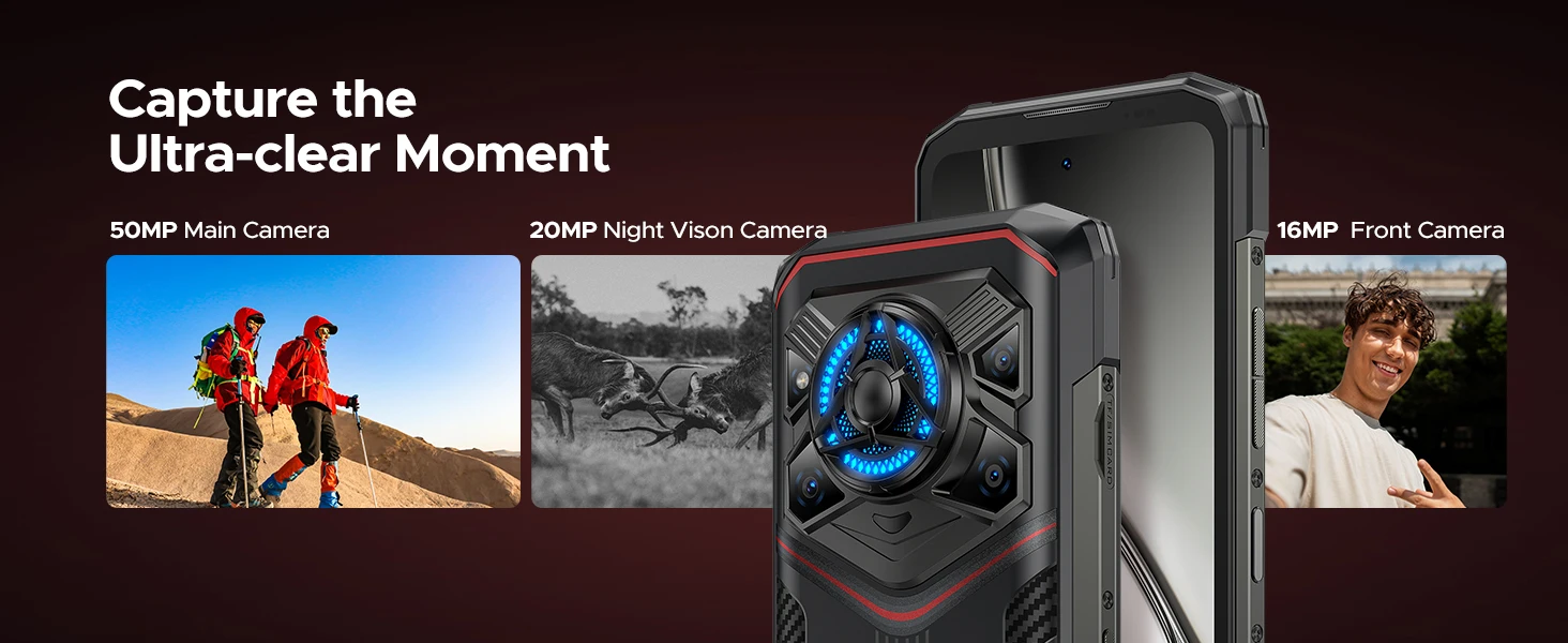 DOOGEE Blade20 Play 5G Rugged Phone 32GB RAM + 256GB ROM 6.6'' Display 10300mAh Battery 125dB Speaker 50MP Gemini AI Smartphone