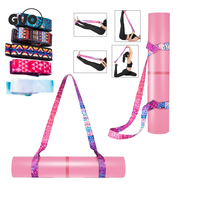 Yoga Mat Strap Belt Adjustable Sports Sling Shoulder Carry Strap Belt Exercise Stretch Fitness Equiment Elastic Yoga