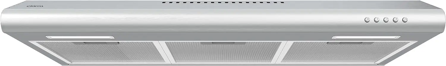 Hood 30 inch Under Cabinet Ductless Vent Hood for Kitchen Stove with 3 Speed Exhaust Fan in Stainless Steel