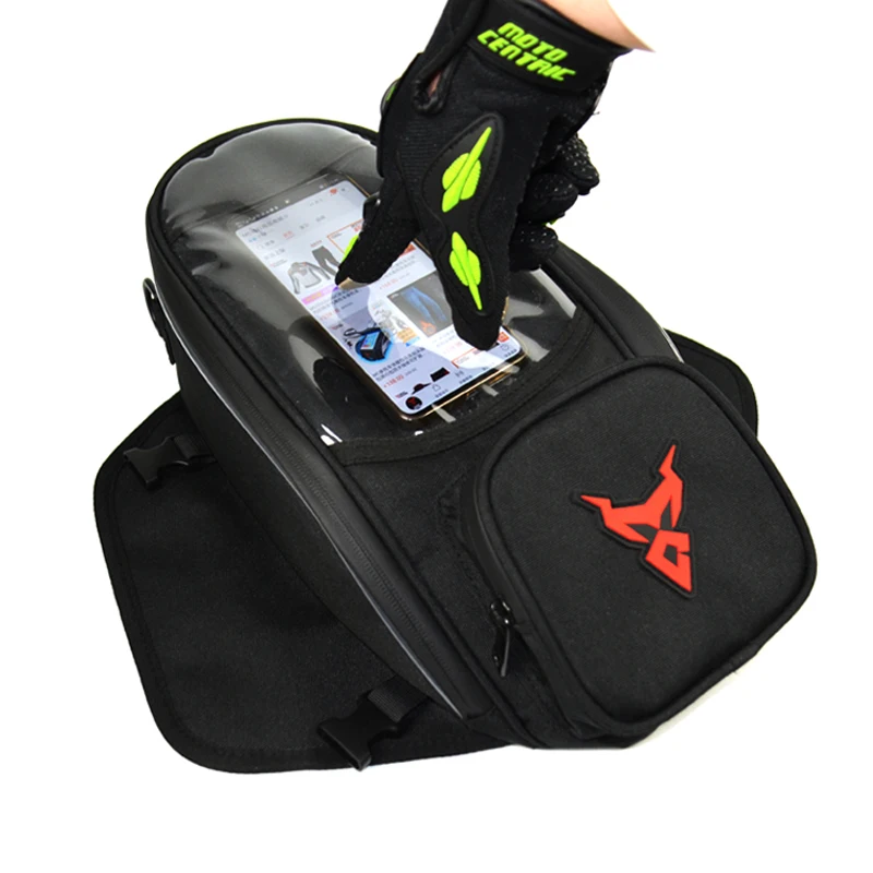 Waterproof Magnetic Motorcycle Fuel Tank Bag with Navigation and Tool Storage