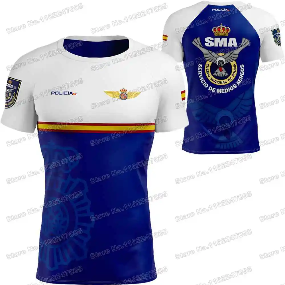 2022 SMA Camiseta Policía Nacional española para hombres, Maillot