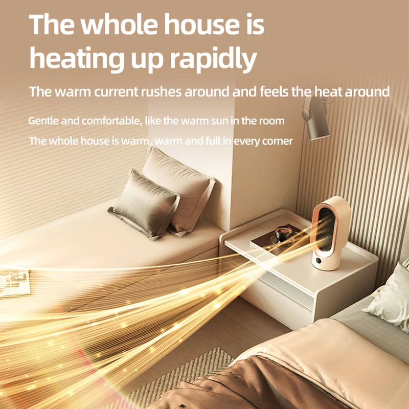 800W Electric Heater Portable Desktop Fan Heater Heating Warm Air Blower Mini Radiator Home Office Warmer Machine for Winter 6