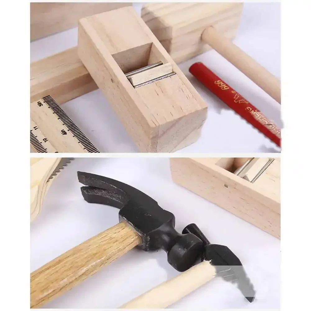 Kids Repair Toys Plastic Construction Toys Kids Construction Toys Kids Pretend Play Set Home Repair Toys Creativity Toolbox Toy Disassembly Multifunctional Woodworking Box Wooden Boy Play House Puzzle Set