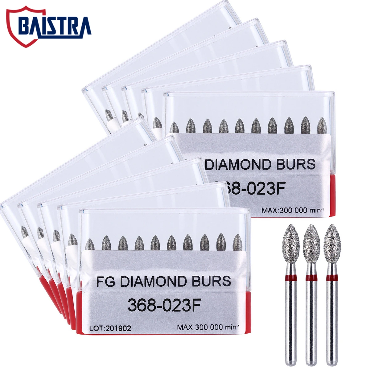 100Pcs Dental Diamond Burs Football FG Bur Drills for High speed Handpiece Dentist Clinic