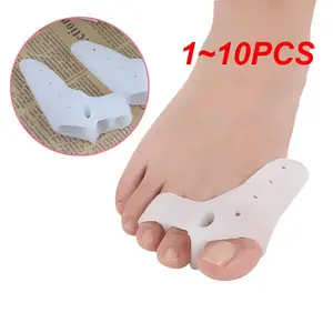 1~10PCS /set Silicone Gel Toe Corrector Foot Fingers Three Hole Toe Separator Thumb Valgus Protector Bunion Adjuster Valgus