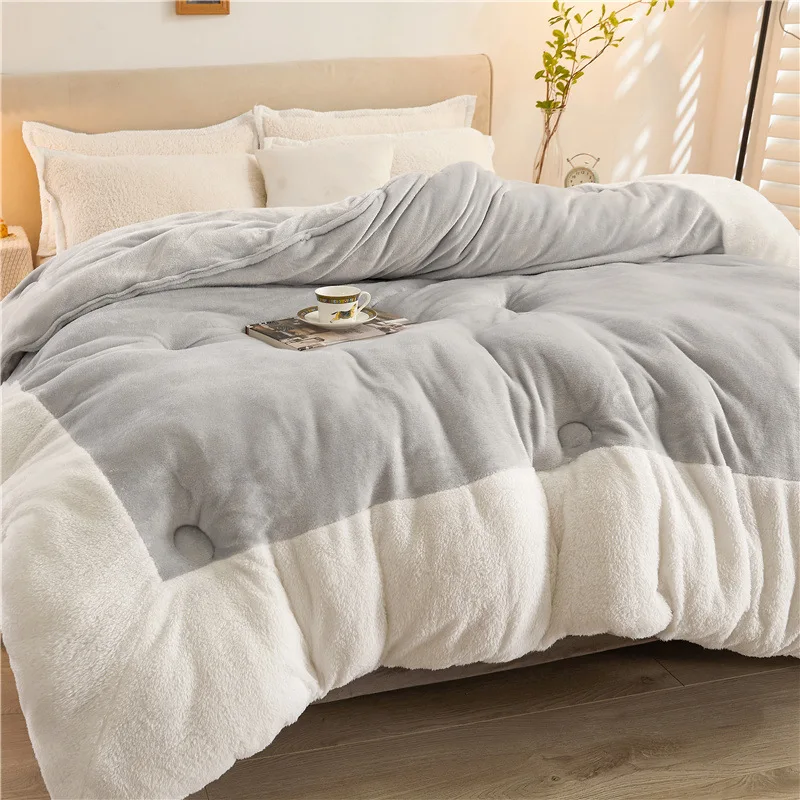 Winter Lamb Wool Quilt Winter Quilt Core Thickened To Keep Warm 10 jin Single Double Student Autumn