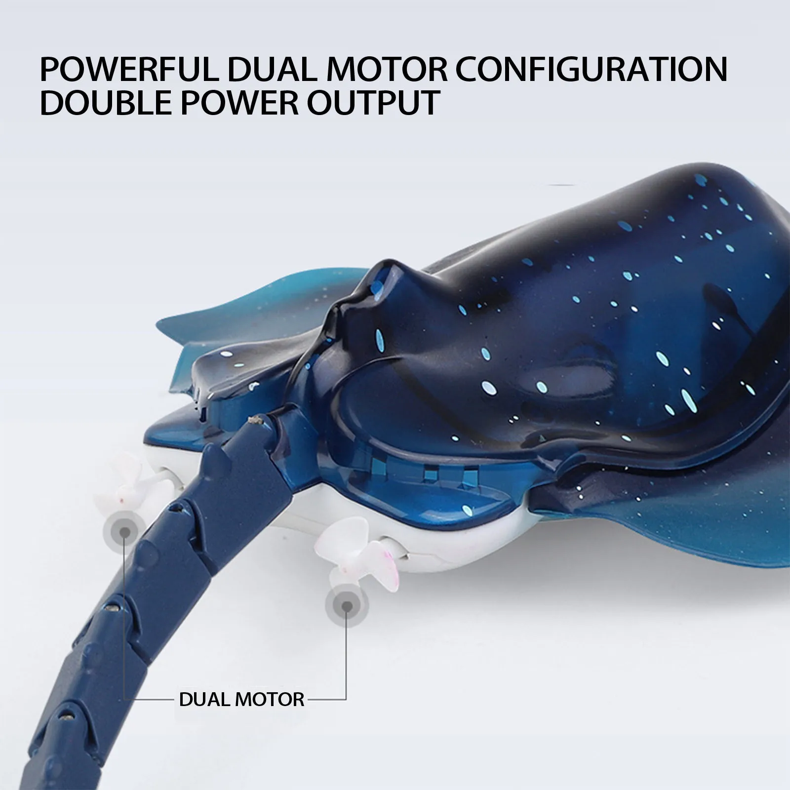 2.4G Remote Control Diving Devil Fish Dual Motor Waterproof Simulation Underwater High Speed Boat Toy Gifts Toys for boys