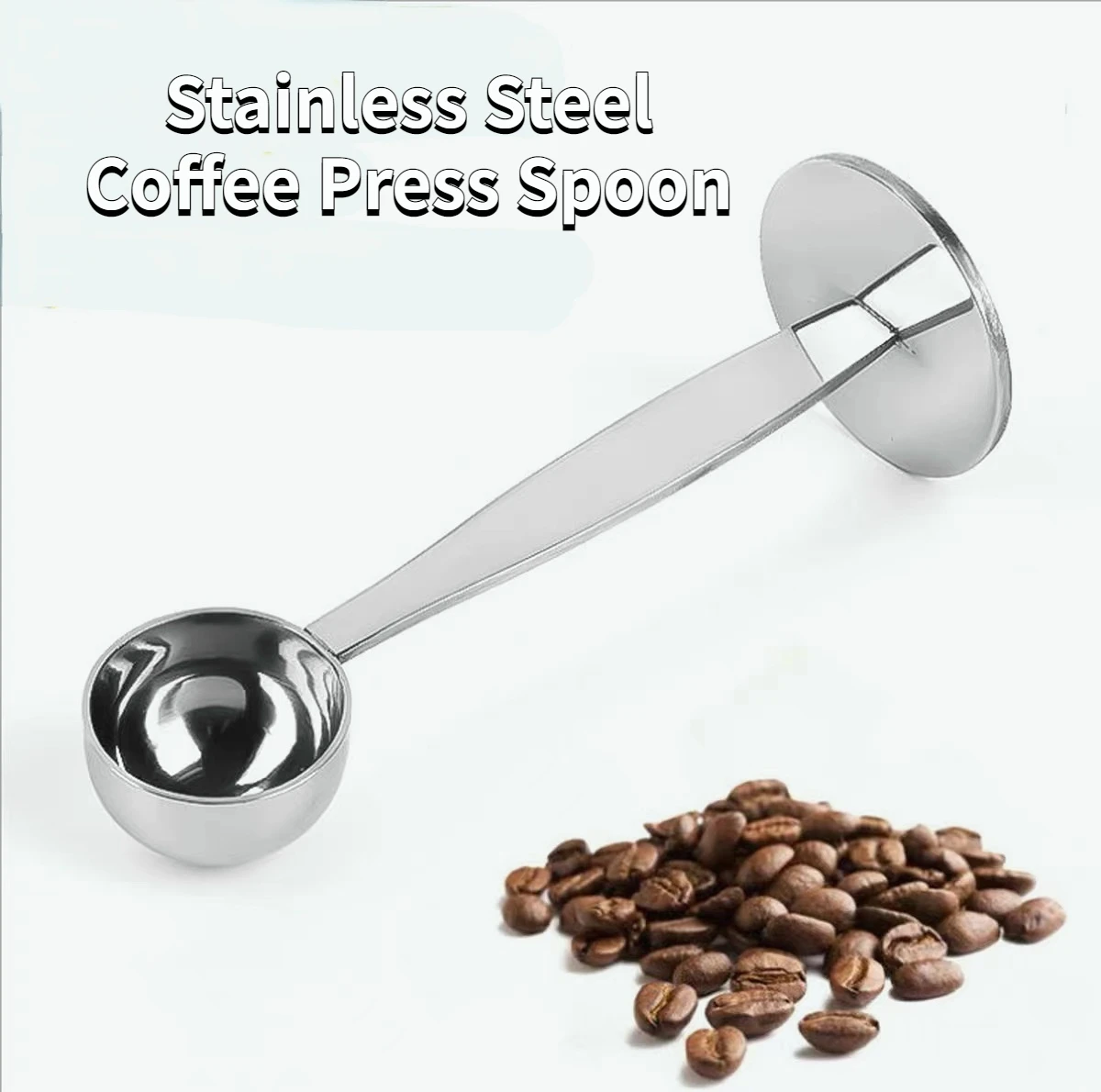 StainlessSteelStandTamperSpoonTools2In1CoffeeScoopPortable