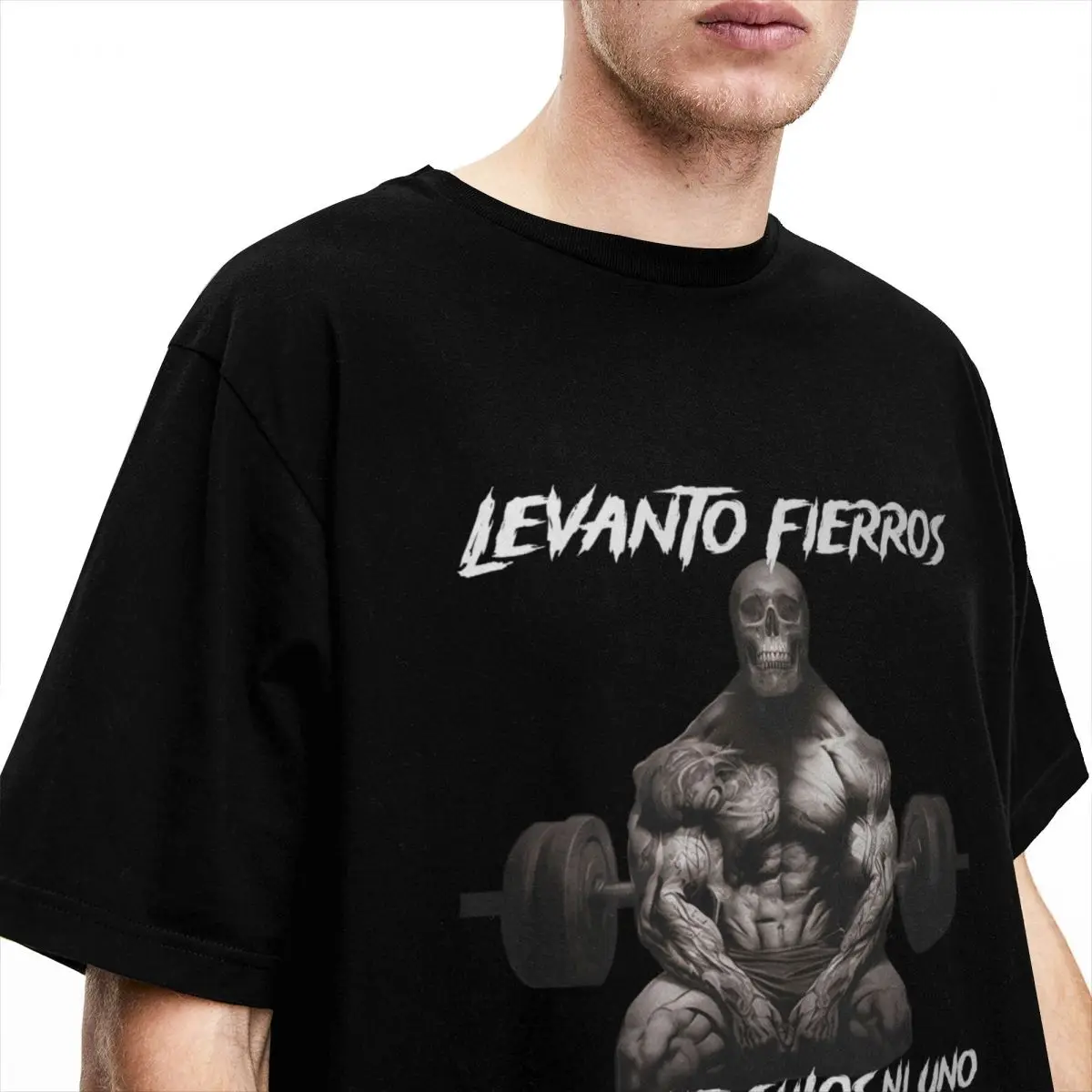 Фото Мужская футболка Levanto Fierros потому Culos Ni Unor, Винтажная футболка из 100 хлопка, пляжные дешевые футболки большого размера №2