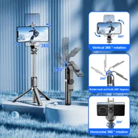 Q02 Foldable Tripod Selfie Stick Wireless Bluetooth Live Stand Holder Stabilizer for Huawei Xiaomi iPhone Cell Phone - Image 2