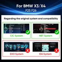 Autoradio Ainavi pour BMW X3 F25 X4 F26 2011 2012 2013 2014 2015 2016 NBT, Carplay sans fil, Android Auto, écran multimédia IPS 2