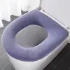 Universal Toilet Seat Cover Pure Color Pumpkin Pattern Closestool Mat Soft Warm Toilet Seat Cushion Bathroom Toilet Accessories 5
