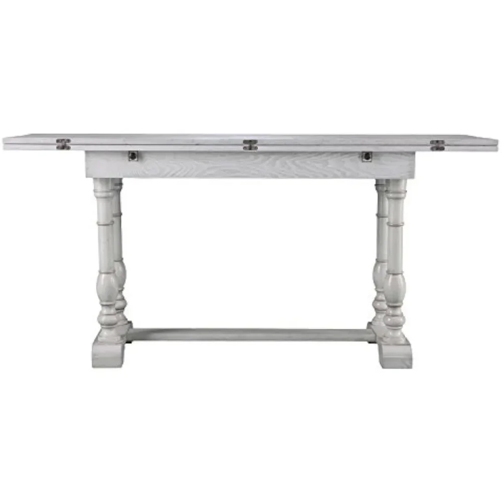 Farmhouse Folding Trestle Console Dining Table, brown – Perfect for Small Spaces 5