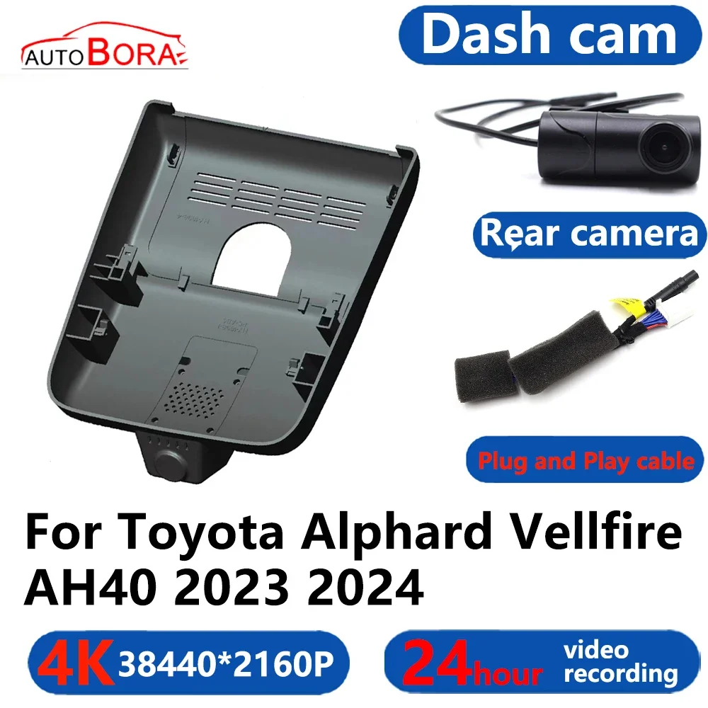 

AutoBora 4K Wifi 3840*2160 Car DVR Dash Cam Camera 24H Video Monitor For Toyota Alphard Vellfire AH40 2023 2024