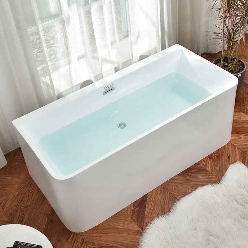 Hotel Home Adult Free-standing Acrylic Toilet Bathroom Deep Soaking Bath Small Unit Surf Jacuzzi