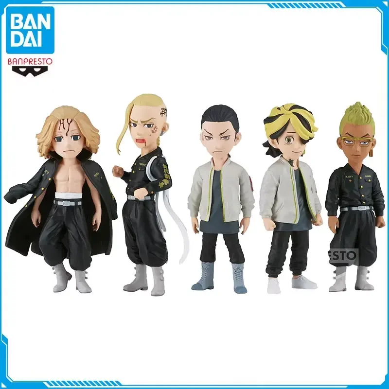 BANDAI Original WCF Tokyo Revengers Vol.2 Mikey Baji Keisuke Hanemiya Kazutora Anime Action Figures Collectible Full Set Model