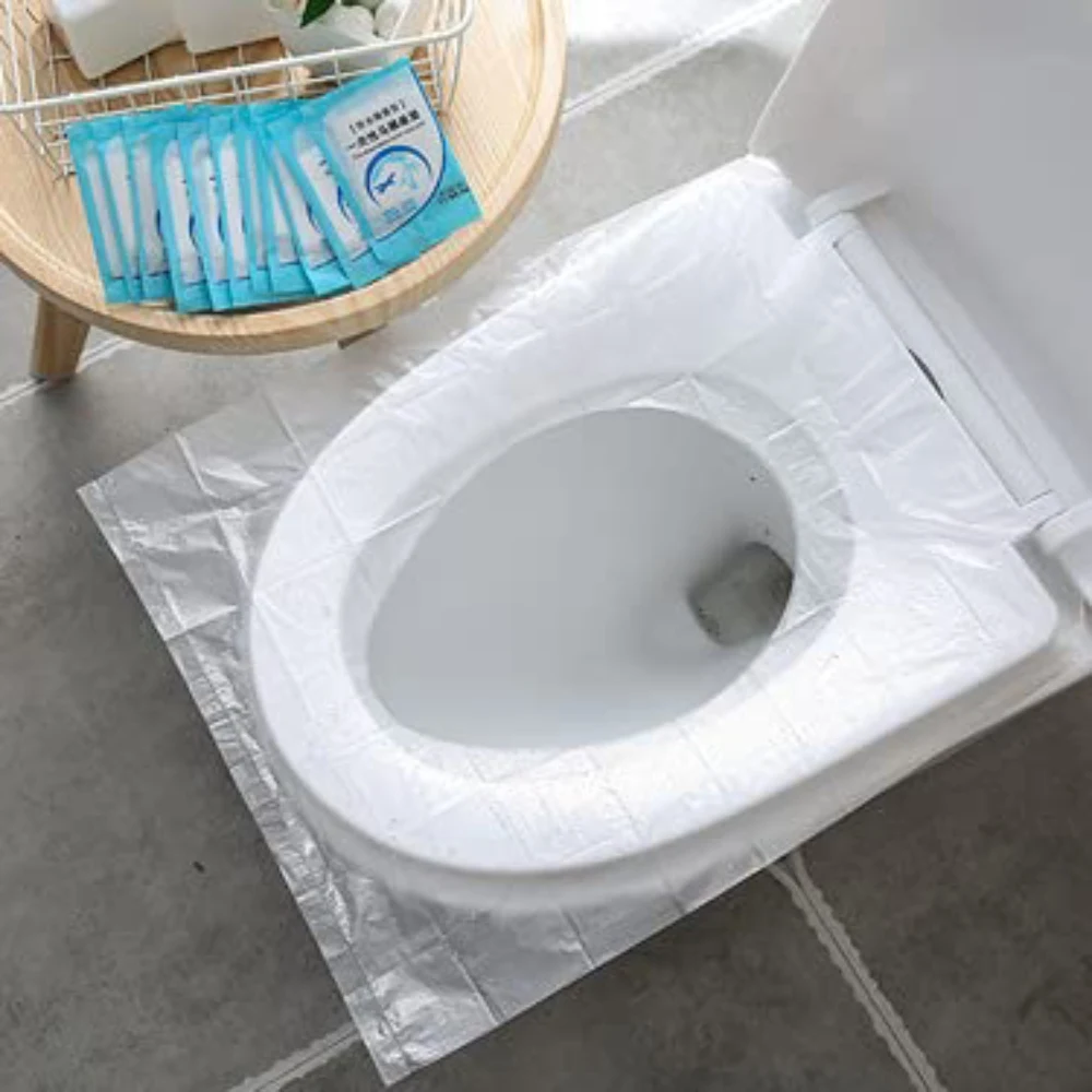 Disposable Plastic Toilet Seat Cover, Waterproof Toilet Seat Pad, Travel, Hospital, Camp, Bathroom Supplies, Accessories, 30 Pcs