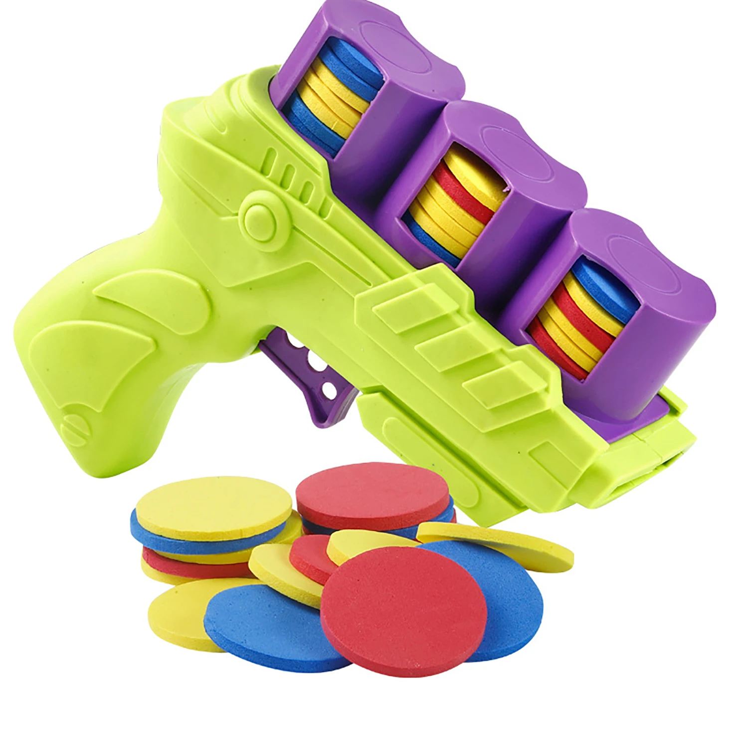 Children's soft bullet gun toy radish gun flying saucer continuous shooting pistol male and female puzzle toy 3