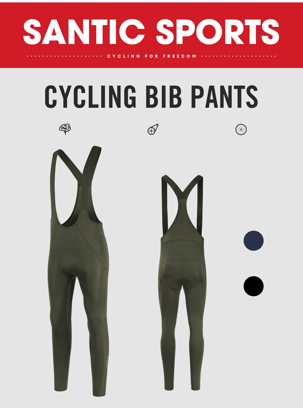 Santic الرجال الدراجات مريلة السراويل 6 ساعات 4D مبطن ربيع الخريف ركوب السراويل سهلة قطع القدم افتتاح برو MTB الطريق سباق السراويل