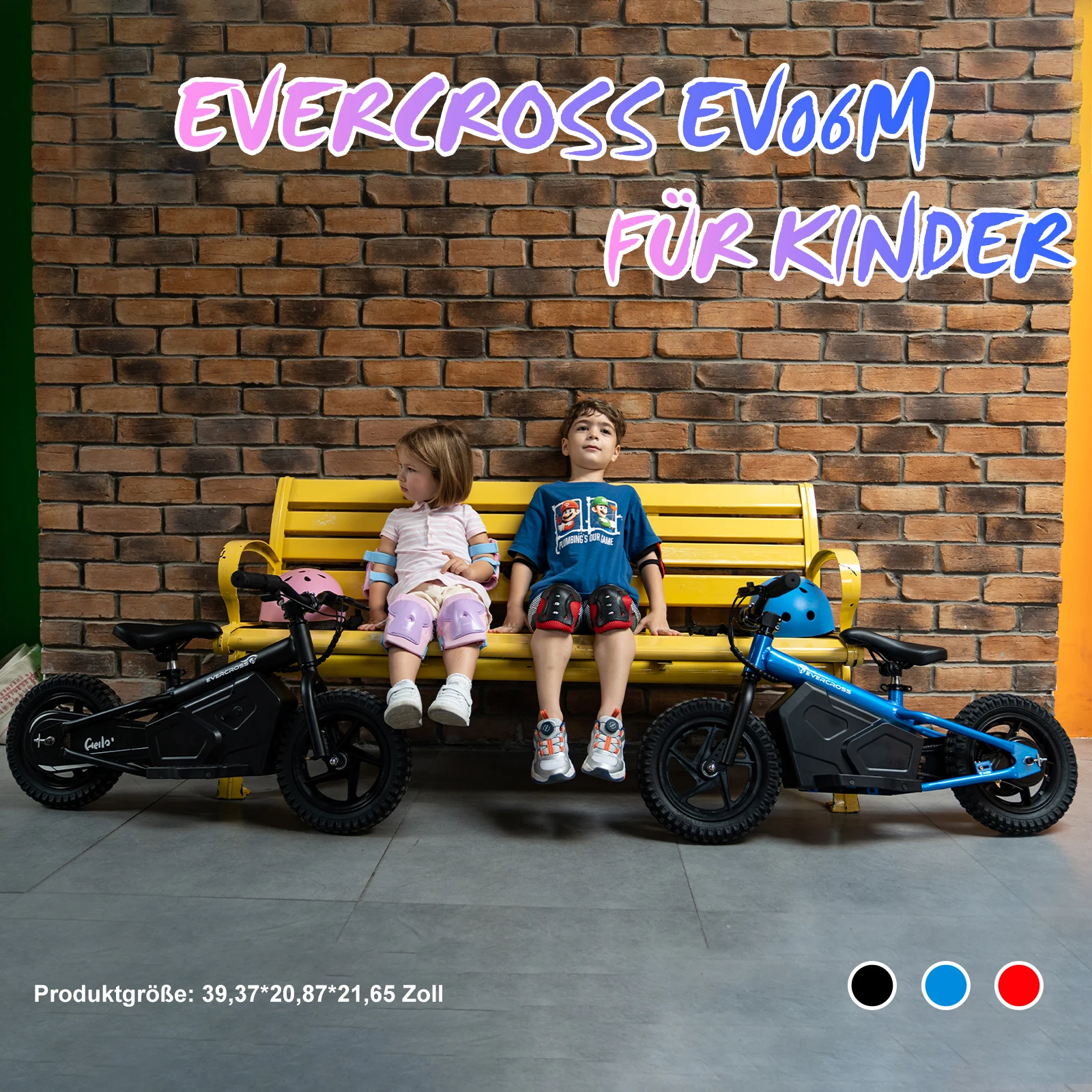EVERCROSS Electric Balance Bike for Kids,100W Toddler Bike with12"Tires,24V4AH Electric Motorcycle,Gift for 3+Boys Girls,UL