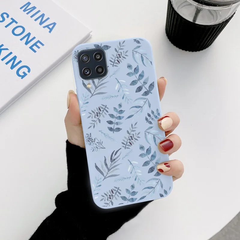 silicone case for samsung Dành Cho Samsung Galaxy Samsung Galaxy M32 4G M 32 Ốp Lưng Hoa Mặt Sau Ốp Điện Thoại Cho Samsung M 32 GalaxyA32 Khủng Long TPU Fundas Vỏ Ốp Lưng kawaii samsung cases