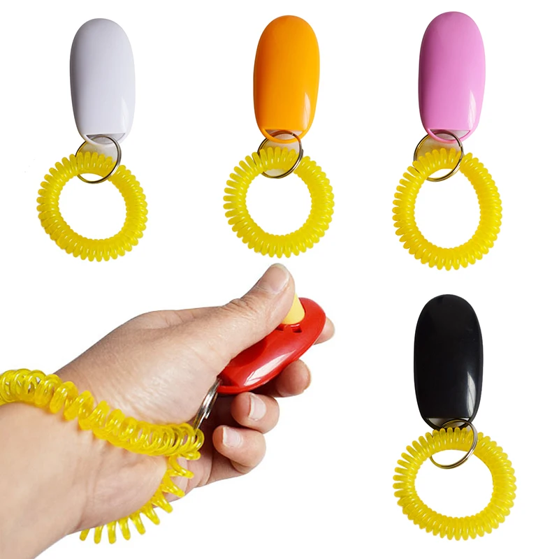 1Pcs Dog Clicker Toys Pet Tranining Clicker Obedience Dog Cat Training Traine Universal Pet Training Strap Light Weight