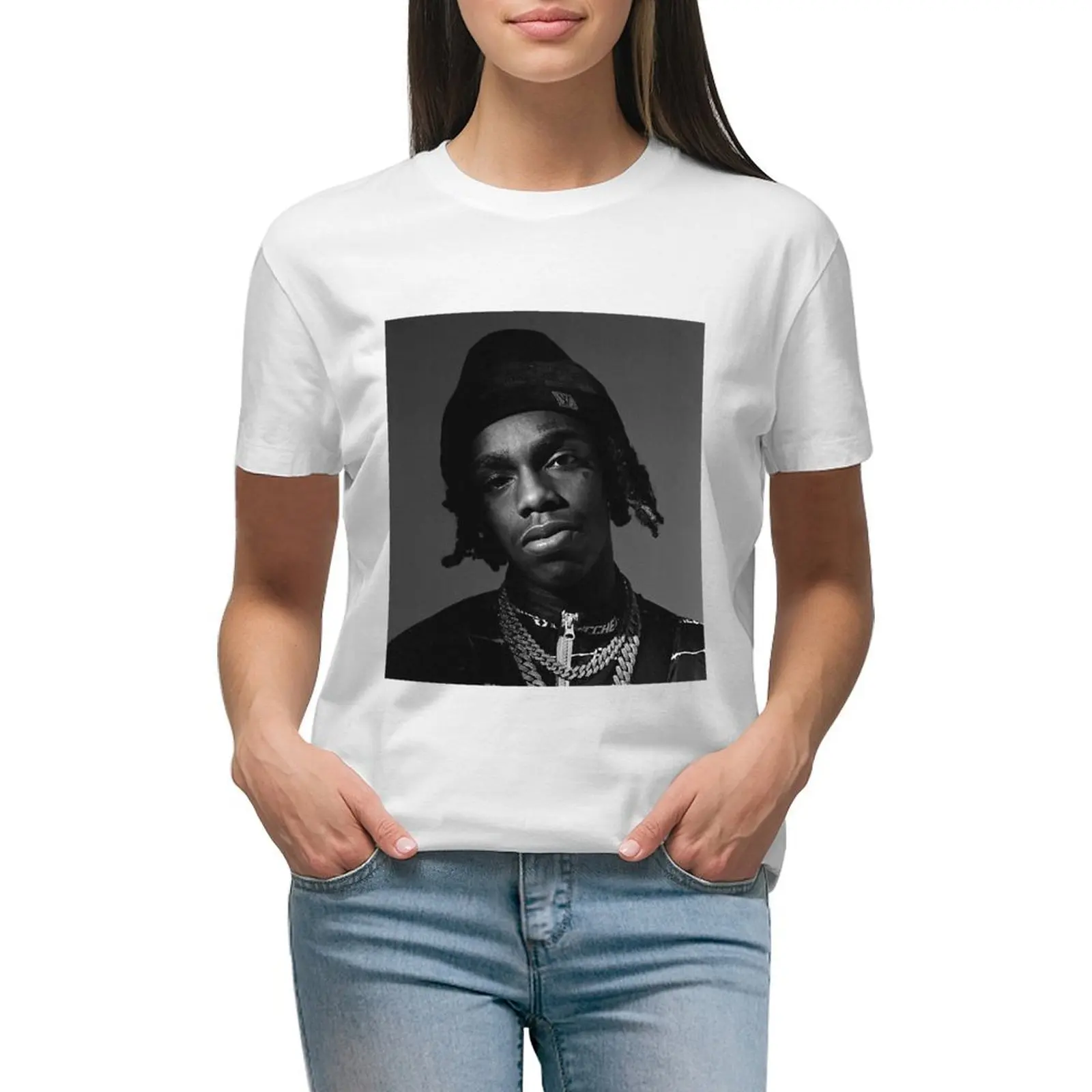 

YNW Melly black T-shirt animal print shirt for girls Female clothing vintage clothes t-shirt dress for Women graphic