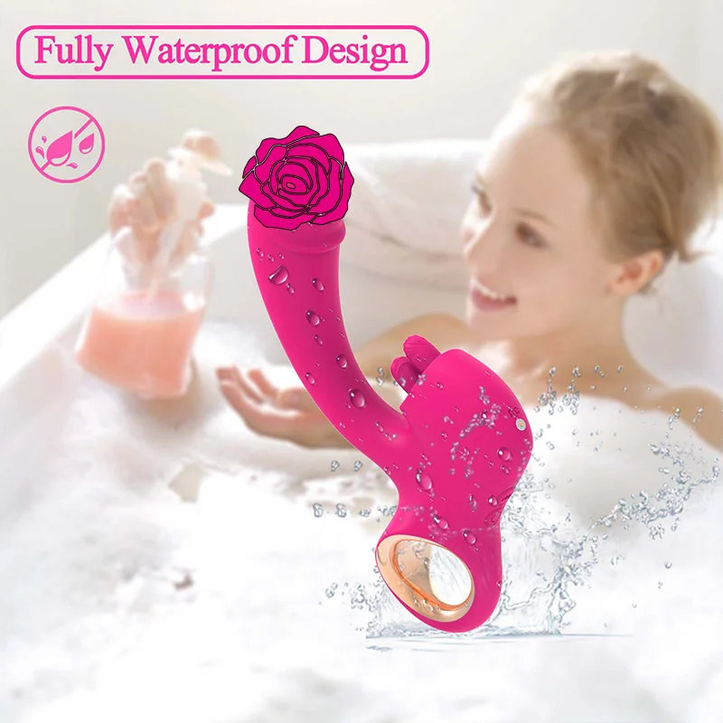 Female clitoral G-spot vibrator with multiple licking and vibration modes couple's stimulating sex toy