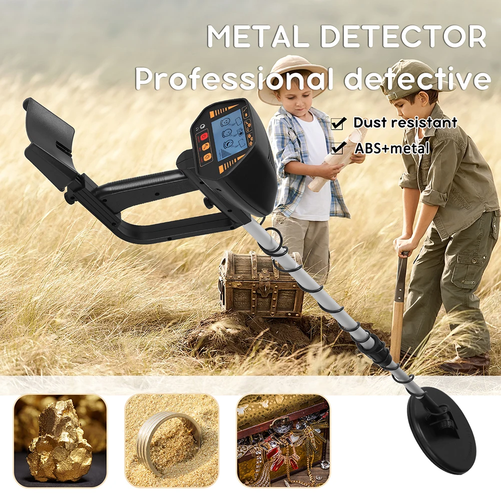 Metal Detector Handheld Detector Gold Search LCD Display Underground Metal Detector Professional Waterproof for Treasure Search