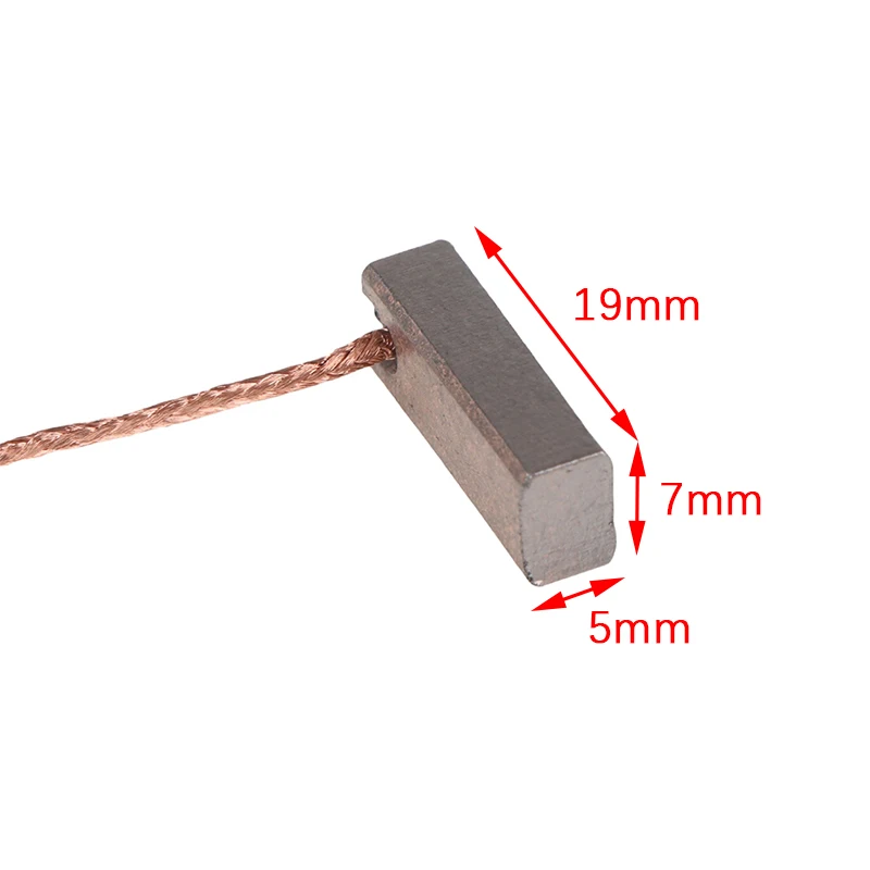 Electric Generator Carbon Brushes 5*7*19mm Car Alternator Power Tools Car Regulator Low Copper 10pcs