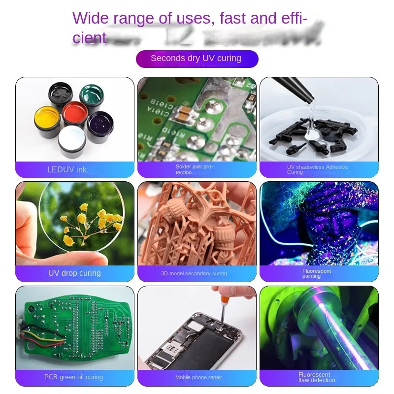3600W 405nm UV LED Ultraviolet Curing Lamp 395nm 365nm For 3D printer Resin Model Secondary curing Circuit board Screen repair