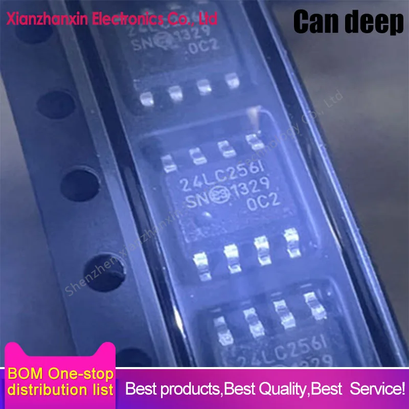 

2~10pcs/lot 24LC256T-I/SN 24LC256-I/SN Screen printing 24LC256 SOP8 New original memory chips