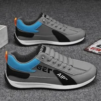 Casual Men's Shoes Soft Bottom AGAM Style Breathable Leather Upgraded Spring Autumn Seasonal Fashionable Dad Sneakers