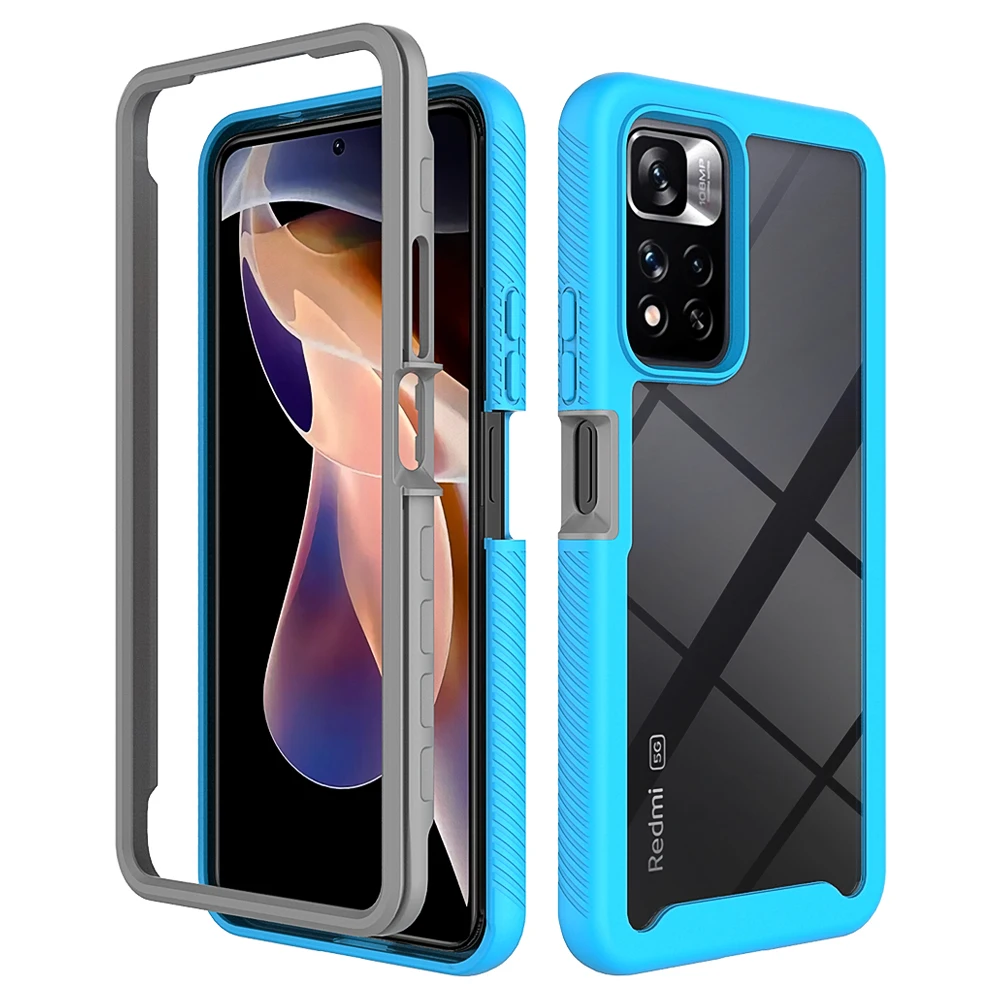 Custodia Rigida Ibrida Per Tutto Il Corpo Per Xiaomi Redmi Note 11 Pro 5G Cover Note 12 Pro Cover Per Telefono In Cristallo Trasparente Note11 Pro + 1