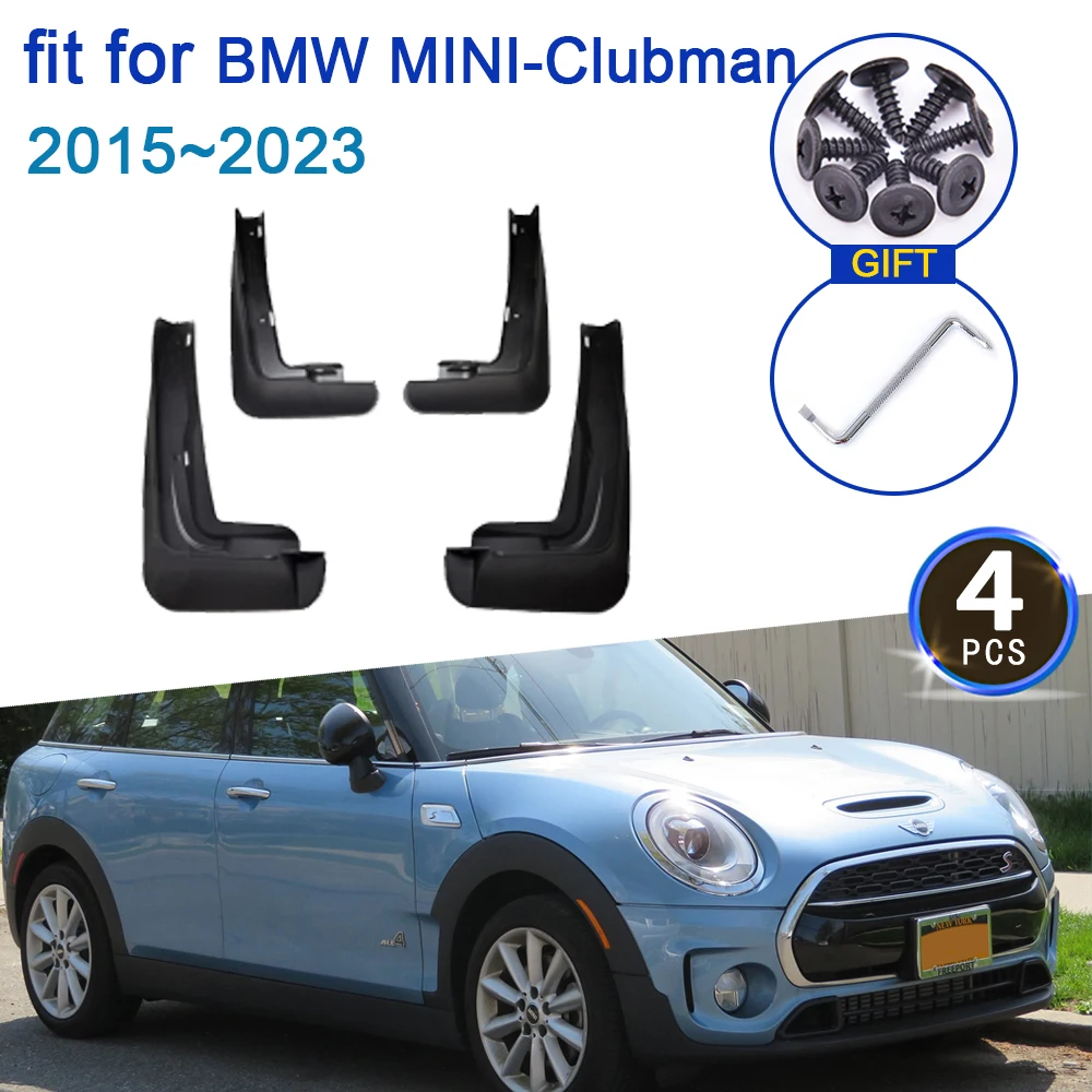 Dla BMW MINI Clubman F54 2015 ~ 2023 2018 MK2 4X błotnik do samochodu z klapką błotną i przednią akcesoria do błotników osłona przeciwbłotna