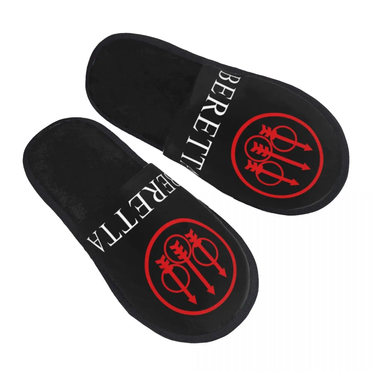 

Military Gun Fan House Slippers Women Cozy Memory Foam Beretta Slip On Bedroom Slipper Shoes