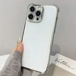 Clear Luxury Shockproof Electroplated Phone Case with Four - Corner Protection for Tecno Pop 7 Pro (WH - DDFSKS)