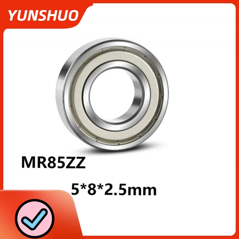 10Pcs Mr85Zz Deep Groove Ball Miniature Bearing 5x8 x2.5Mm Bearing Steel
