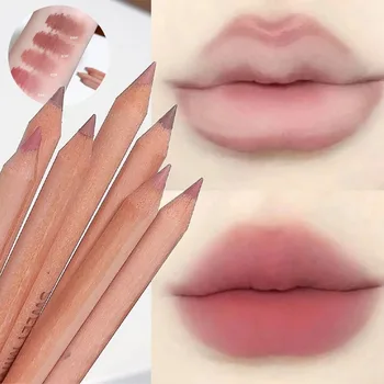 Matita per Labbra Nude, Contorno Labbra Liscio, Impermeabile, Lunga Durata, Opaco, Naturale, Non Appiccica, Trucco per il Contorno delle Labbra