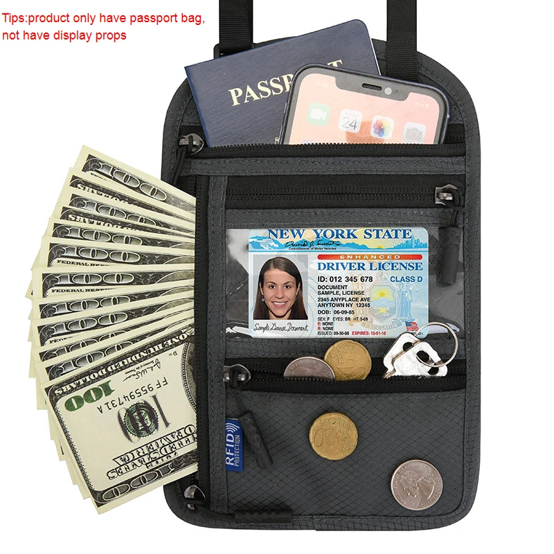 RFID Blocking Waterproof Travel Wallet & Anti-Theft Phone Purse