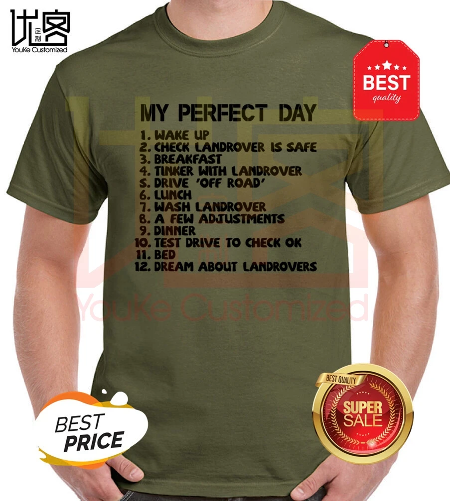 Мужская футболка с коротким рукавом My Perfect Day Landrover 4x4 | одежда