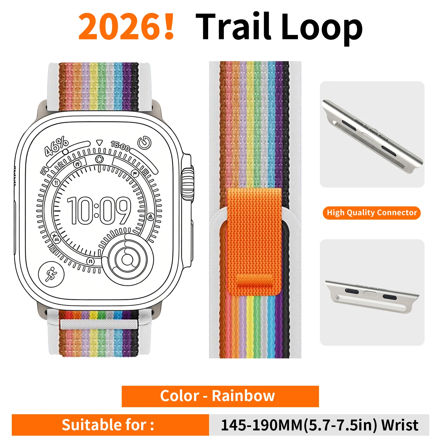 ตัวเลือกสินค้า สายนาฬิกาไนลอนคุณภาพสูง สำหรับ Apple Watch ทุกรุ่น