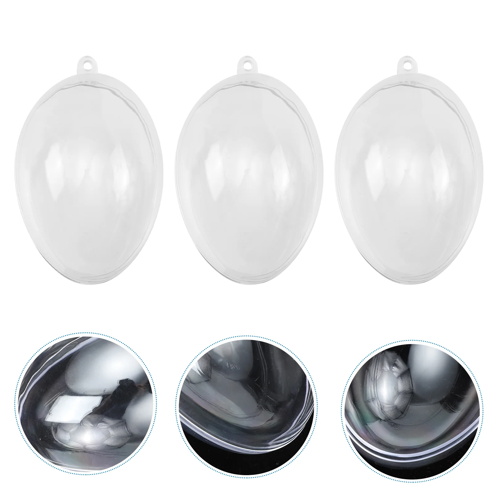 Transparent Egg Box Easter Scene Hanging Ornament Shaped Pendant Plastic Craft Decor Themed Festival Prop Christmas Decorations 4