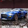 1/32 Ford Mustang Shelby GT500 Alloy Sports Car Model Diecast Metal Car Model Simulation Sound and Light Collection Kid Toy Gift 1