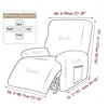 4pcs/set Removable Recliner Sofa Covers Polar Fleece Split Elastic Single Armchair Case Relax Chair Slipcover Protector for Home 2
